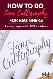 The letters are separated into each singular. How To Do Faux Calligraphy Free Worksheets 2021 Lettering Daily