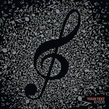Black And White Music Notes Background Music Note With Black Background Vector Music Notes Black Backgrounds Notes