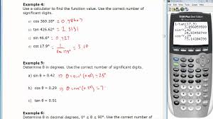 Trigonometry Evaluating Angles Solutions Examples Videos
