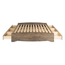 This prepac tall platform storage bed is not currently available in a king size. Prepac King Mate S Platform Storage Bed With 6 Drawers Drifted Gray Dbk 8400 K Rona