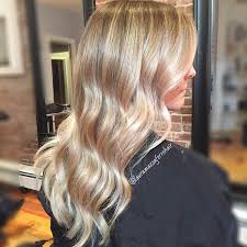 Honey Blonde And Pearl Blonde Balayage For Long Wavy Hair Blonde Balayage Hair Long Wavy Hair