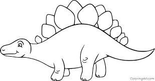 Coloring pages to download and print. Simple Stegosaurus Coloring Page Coloringall