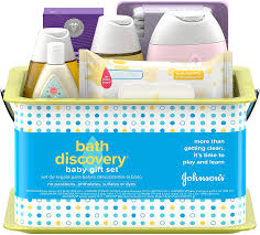 Baby bathtubs are made with your baby's safety in mind. Amazon Com Johnson S Bath Discovery Gift Set For Parents To Be Caddy With Baby Bath Time Skin Care Essentials Bath Kit Includes Baby Body Wash Shampoo Wipes Lotion Diaper Rash Cream 7 Items