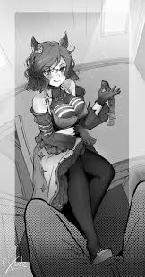 from below, tap dance city (umamusume), umamusume, medium hair, fisheye -  Anime R34