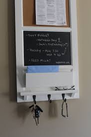 Tall Vertical Wall Chalkboard Cork Bulletin Board With Mail Organizer And Storage Family Organizer Family Planner Key Hooks And Shelf Wall Calendar Organizer Mail Organizer Cork Bulletin Boards