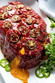 Jalapeno Cheddar Stuffed Meatloaf Recipe Meat Loaf Recipe Easy Easy Meatloaf Meatloaf