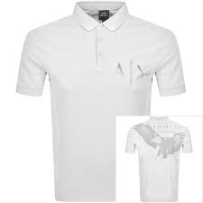 Shop with afterpay on eligible items. Armani Exchange Short Sleeved Polo T Shirt White Mainline Menswear Denmark