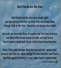 Best Friends Are Like Stars Poem Friend Poems Good Friends Are Like Stars Best Friend Poems