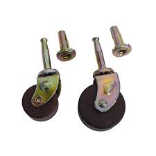 Vintage Set Of 4 + 1 White Porcelain Swivel Furniture Caster 1