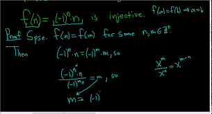 Prove The Function F Z Z Given By F N 1 N N Is Injective One To One Math Videos Function Notations