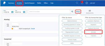 (monthly) activity > statements > standard How Do I Check The Status Of A Paypal Payment