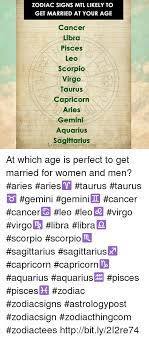 The quiz below will show you who and not lead you on the wrong path. Zodiac Signs Mtl Likely To Get Married At Your Age Cancer Libra Pisces Leo Scorpio Virgo Taurus Capricorn Aries Gemini Aquarius Sagittarius Httpszodiacthingcom At Which Age Is Perfect To Get Married For