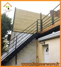 Toiture Terrasse En Pin Sur Plots A Saint Andre Lez Lille Toiture Terrasse Escalier Metallique Toiture