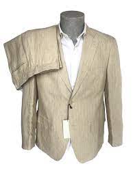 Nel catalogo abiti uomo di yoox potrai trovare articoli dei migliori brand. Abito Uomo Confitalia In Puro Lino Beige A Righe Drop 6 Sconto 60 Ebay