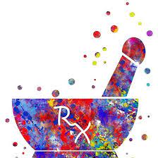 Pharmacist Pestle And Mortar Pharmacy Art Handmade Wall Art Medical Wallpaper