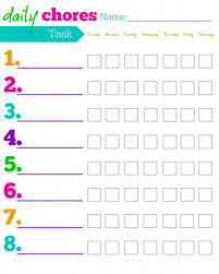 Free Printable Chore Charts For Kids Ideas By Age