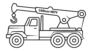 Download or print this amazing coloring page: Crane Truck Coloring Pages Video Colors Vehicles Coloring Video Youtube