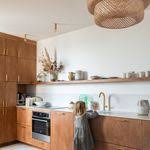 This gorgeous contemporary kitchen by lucy interior design features dark wood cabinetry that resembles living room furniture, as well as a spectacular 3d backsplash. Kitchen Design Ideas Kitchenideas Profile Pinterest