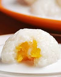 Mango Stuffed Sticky Rice Balls Recipe By Tasty Recipe Rice Balls Sticky Rice Recipes Sweet Sticky Rice