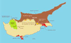 De la aya napia la frontiera cu statul turc independent mai erau doar cativa kilometri. Harta Cipru Sacalatorim Ro