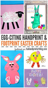 Does your family give or send easter cards? Handprint And Footprint Easter Crafts Huge List Fun Handprint Art