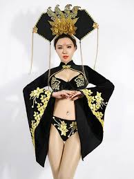 Meide produces a number of different product series, including jazz dance costumes.meide's tap jazz costumes is manufactured in strict accordance with relevant national. Jazz Dance Costumes Chinese Style Black Women Shorts Top Bra 3 Piece Set Dancing Wear Halloween Milanoo Com