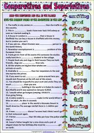Free interactive exercises to practice online or download as pdf to print. Comparatives And Superlatives Printable Esl Worksheet Adjectives Elementary English Teaching Materials Adjectives