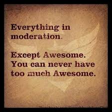 Everything in moderation except Awesome. | Quotes | Pinterest ... via Relatably.com
