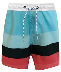 Boardshorts For Boys Surf Stripe Blue Red