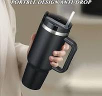 40oz Doppelwandiger Edelstahl Vakuum Isolierbecher Becher ,1200ml Tumbler  Trinkbecher mit Griff Strohhalm Isolierter Kaffeebecher Autobecher ...