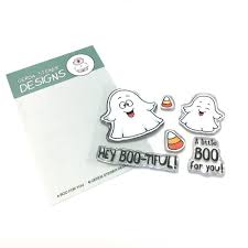 You will need acrylic stamps for this project. A Boo For You 3x4 Clear Stamp Set Gerda Steiner Designs Llc