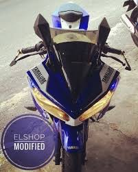 We compare their price,specifications,mileage, features the indonesia model comes with a slipper clutch and a soft compound tyres from pirelli. Yamaha R15 Headlights Modified By Elshop Motorbeam