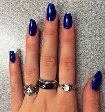 Neutral nail polish is made to accentuate your skin tone, which means you should take your skin color into account before choosing to paint your nails. Short Dark Blue Acrylic Nails Novocom Top