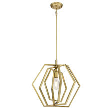 A statement piece in any room that needs a lot or little illumination. Westinghouse Holly 1 Light Champagne Brass Pendant 6351200 The Home Depot
