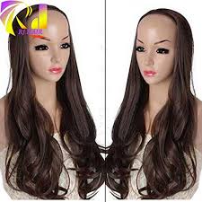 Whatever your pleasure, let black hairspray make finding your next half wig easier than ever. Rj Hair Virgin Peruvian Human Hair Half Wigs For Black Women 3 4 Human Hair Wig Wavy To Match Bangs None Lace Wig Brown 4 18inch Color 4 Buy Online In Aruba At