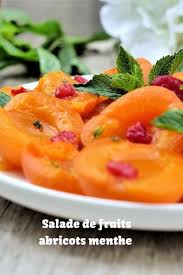 Salade D Abricots Au Sirop Et A La Menthe Recettes De Cuisine Recette Abricot Recette Salade De Fruits
