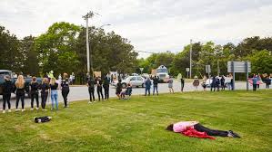 Photo Gallery: Protest at Mashpee Rotary