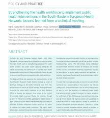 The historical reasons behind the split between western and eastern europe are the same reasons why polish people can be offended when poland is being categorised as an eastern european country. Strengthening The Health Workforce To Implement Public Health Interventions In The South Eastern European Health Network Lessons Learned From A Technical Meeting Kit Royal Tropical Institute