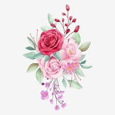 Colorful Flowers Bouquet For Wedding Or Cards Composition Watercolor Flower Botanical Png Transparent Clipart Image And Psd File For Free Download Flower Art Drawing Flower Drawing Watercolor Flowers