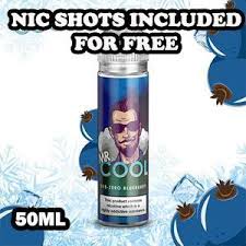 Boxed low 3mg strength high vg note: Sub Zero Blueberry E Liquid By Mr Cool 50ml Short Fill Rainbowvapes