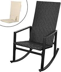Sundale Outdoor Indoor Wicker Rattan Rocking Chair With Cushion Zero Gravity Lounge Chair Vintage Recliners With Pneumatic Adjustment For Patio Beige Deck Pool Weight Capacity 330 Lbs Home Trueyogaevergreen Com