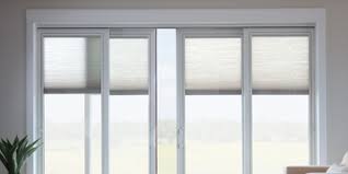 Available in a variety of natural woven materials and fabric sliding panels. Between The Glass Blinds For Patio Doors Pella