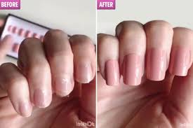 Once you've filed away the top layer of polish, put your fingers in a shallow bowl of warm, pure acetone. Women Who Have Ruined Their Nails With Gels Rave About 12 Reusable Manicure That Doesn T Damage Your Talons