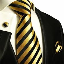 Black And Gold Tie Neckties Silk Ties Mens Ties Gold And Black Silk Necktie Set Necktie Set Tie And Pocket Square