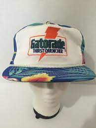 Vintage Gatorade Thirst Quencher Hawaiian Floral Rope Trucker Snapback Hat Cap Snapback Hats Hats Snapback