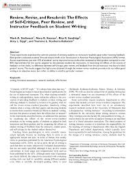 The equivalent resource for the older apa 6 style can be found here. Pdf Review Revise And Resubmit The Effects Of Self Critique Peer Review And Instructor Feedback On Student Writing