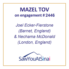 Mazel Tov to Yosef Franklin and Adena Festinger