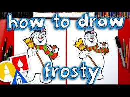 How To Draw Frosty The Snowman By Art For Kids Hub Via Youtube Art For Kids Hub Frosty The Snowmen Art Drawings For Kids