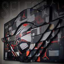 Made Of Jordan Boxes Nice Sneaker Art Shoe Boxes On Wall Wing Wall