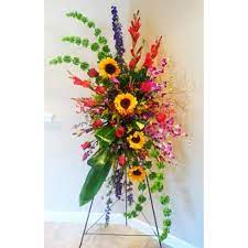 How much does a funeral cost in bismarck, nd? Large Colorful Sympathy Spray Bismarck Nd Florist Rustic Petals